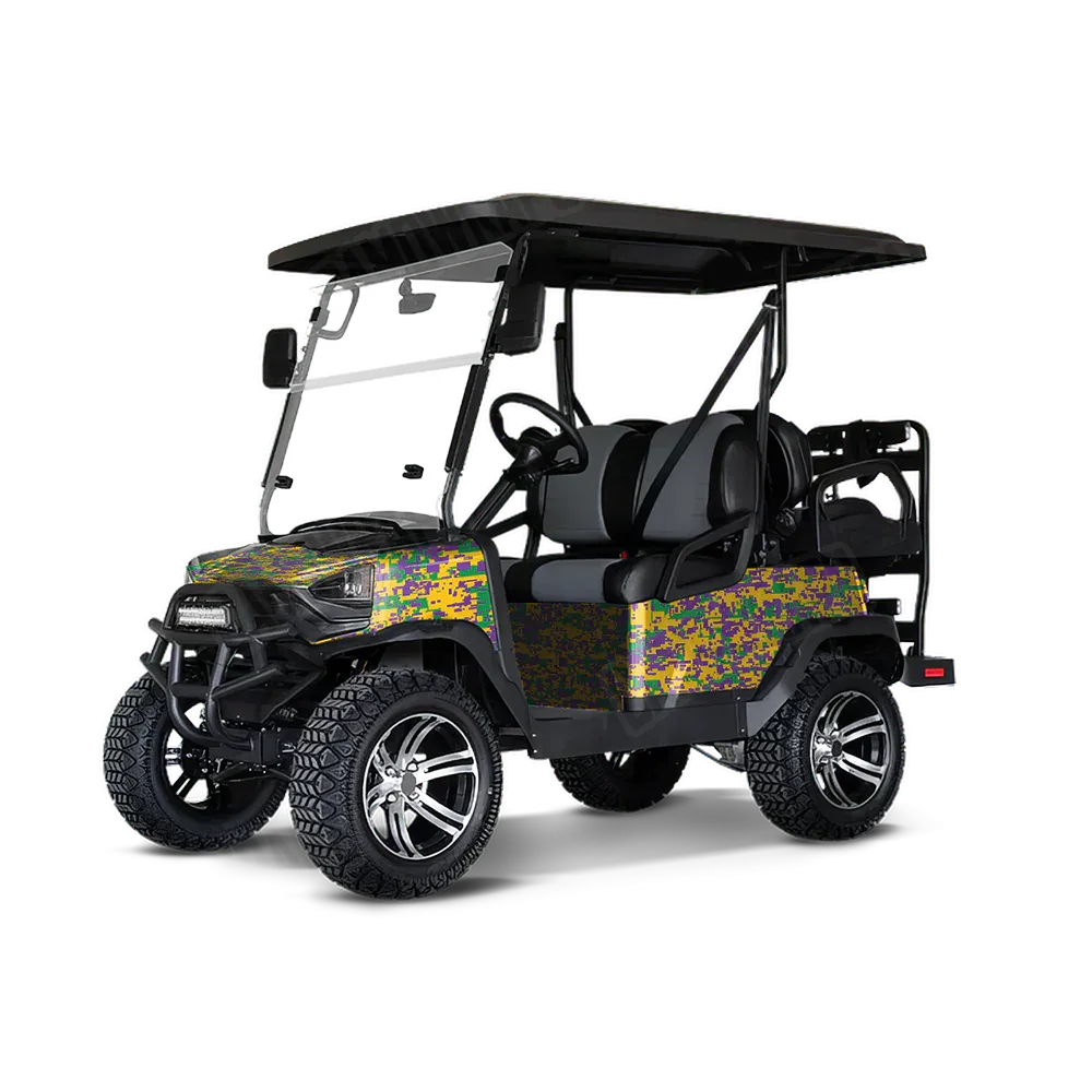 Digital Mardi Gras Golf Cart Wraps