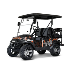 Erratic Orange Tiger Golf Cart Wraps