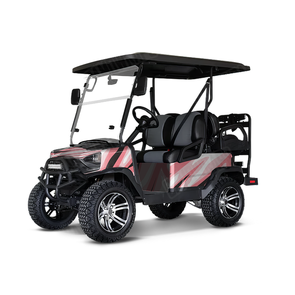 Fun Stripe Pink Golf Cart Wraps