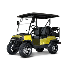 Halftone Splatter Elite Yellow Golf Cart Wraps