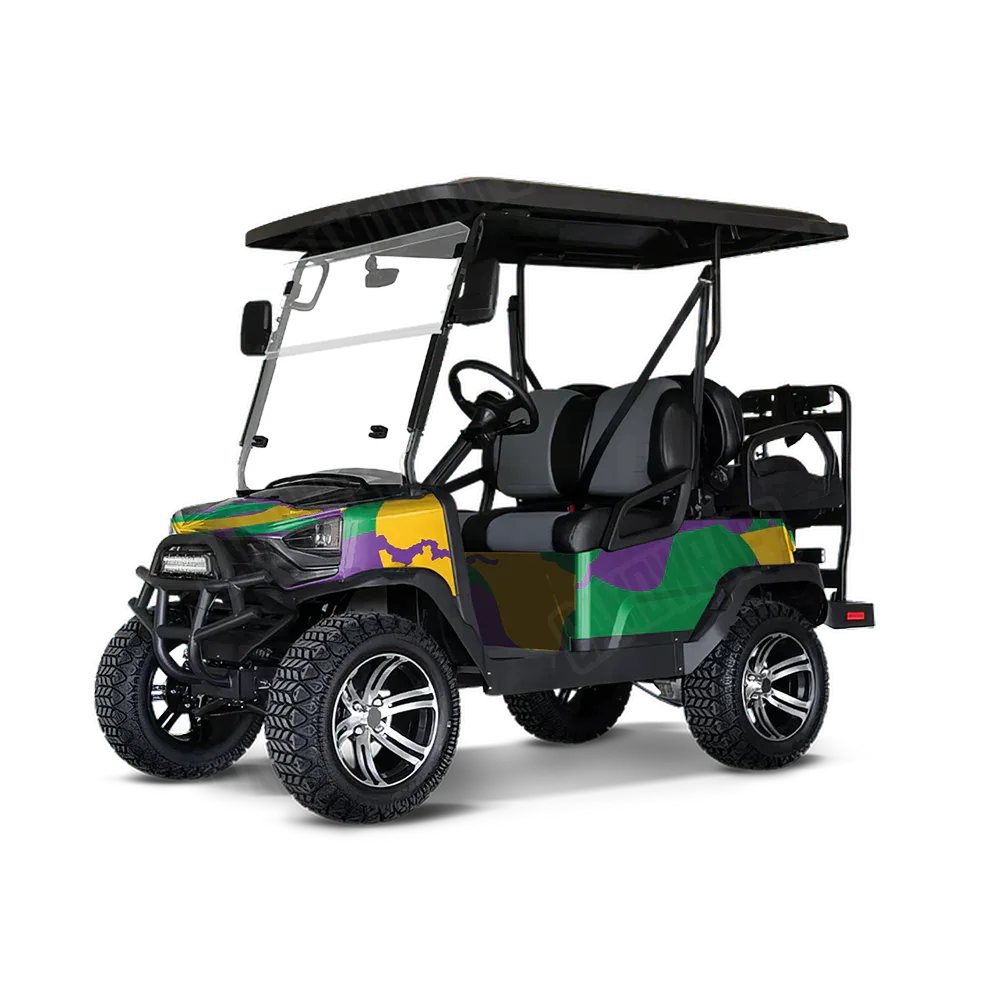 Ragged Mardi Gras Golf Cart Wraps