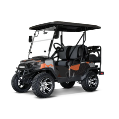 Ragged Orange Tiger Golf Cart Wraps