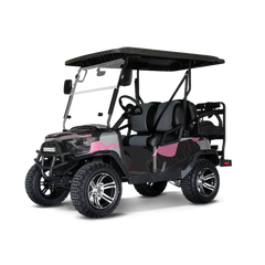 Ragged Pink Tiger Golf Cart Wraps