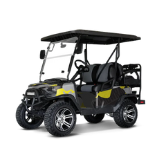 Ragged Yellow Tiger Golf Cart Wraps