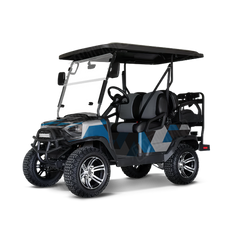 Triangle Blue Tiger Golf Cart Wraps