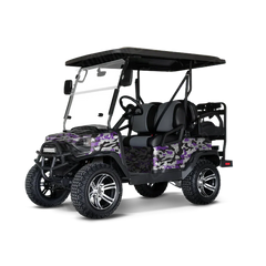 Classic Purple Tiger Golf Cart Wraps