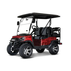 Digital Elite Red Golf Cart Wraps