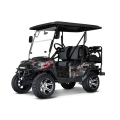 Digital Urban Red Golf Cart Wraps