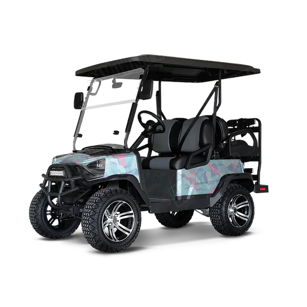 Ragged Cotton Candy Golf Cart Wraps