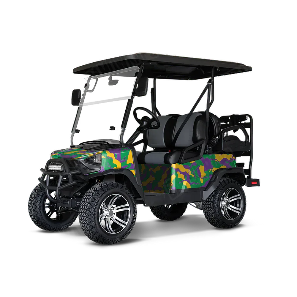 Ragged Mardi Gras Golf Cart Wraps
