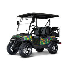 Ragged Mardi Gras Golf Cart Wraps