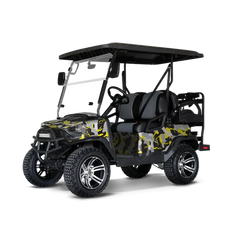 Ragged Yellow Tiger Golf Cart Wraps