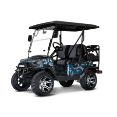 Triangle Blue Tiger Golf Cart Wraps