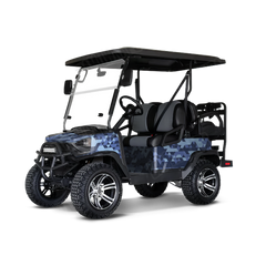 Triangle Blue Urban Night Golf Cart Wraps