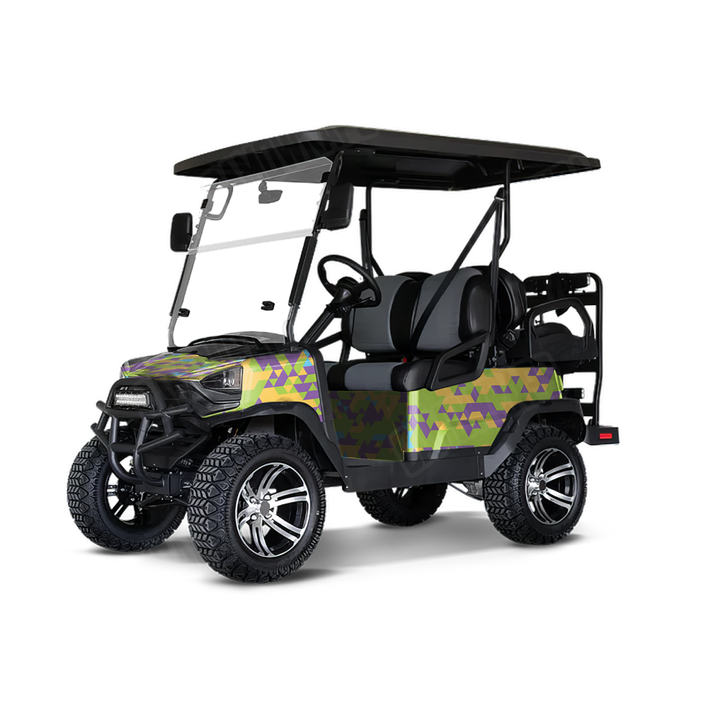 Triangle Carnival Golf Cart Wraps