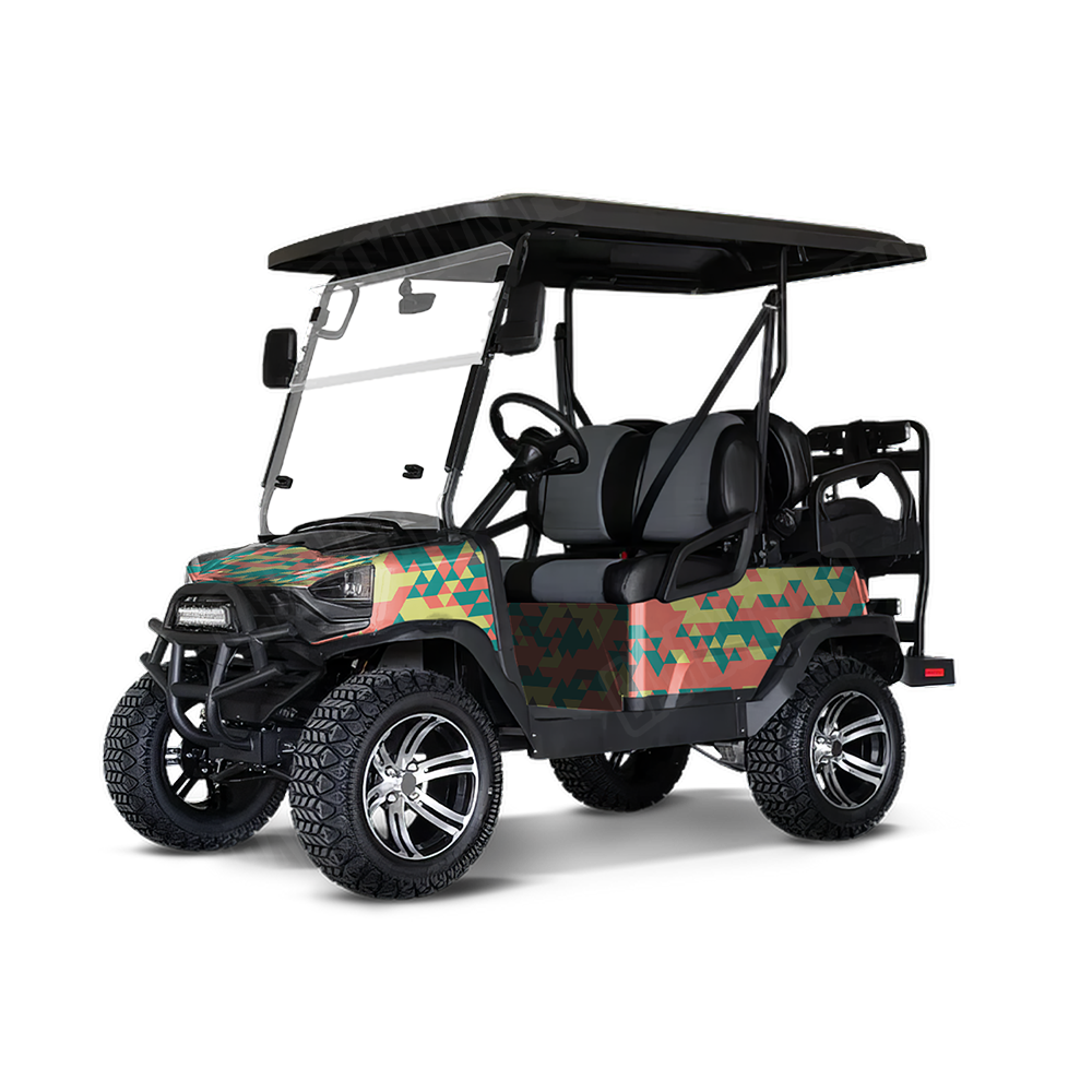 Triangle Fiesta Golf Cart Wraps