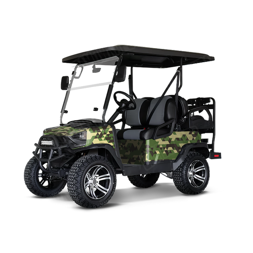 Triangle Jungle Golf Cart Wraps