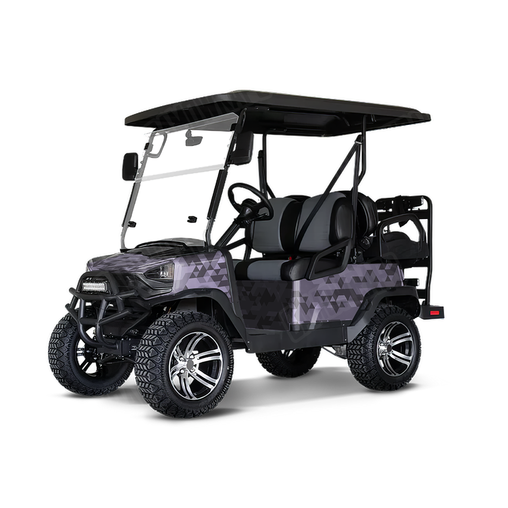 Triangle Lilac Golf Cart Wraps