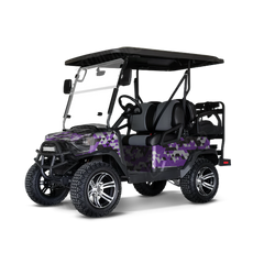 Triangle Purple Tiger Golf Cart Wraps