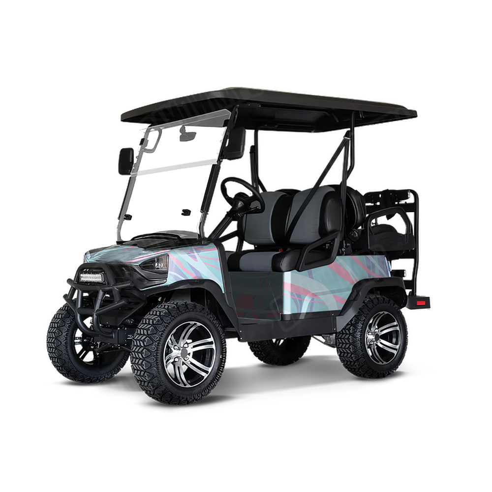 Liquid Smoke Cotton Candy Golf Cart Wraps