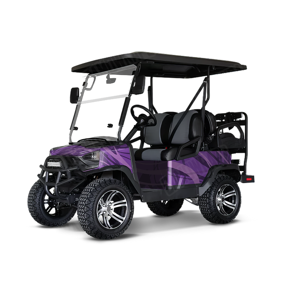 Liquid Smoke Elite Purple Golf Cart Wraps