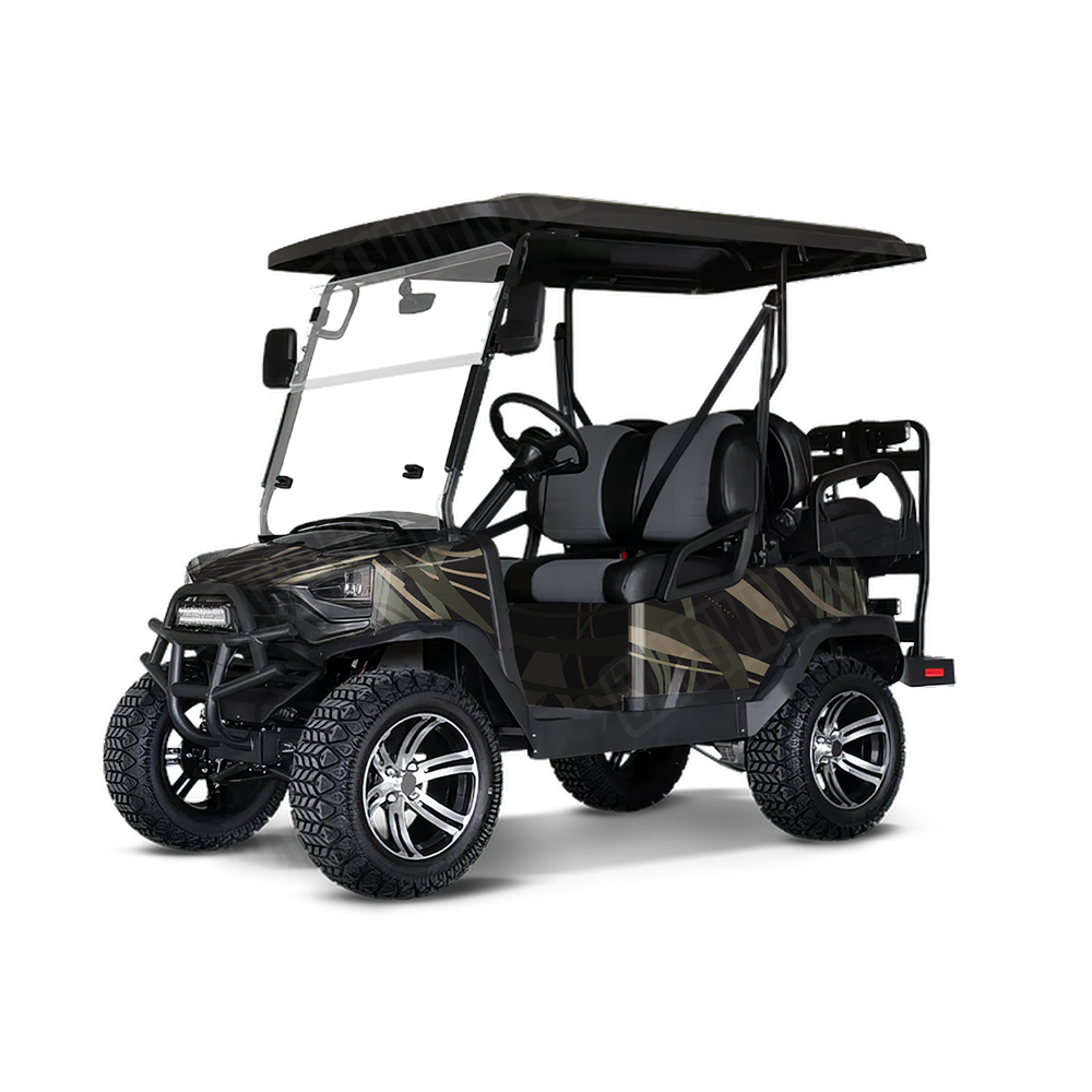 Liquid Smoke Militant Green Golf Cart Wraps