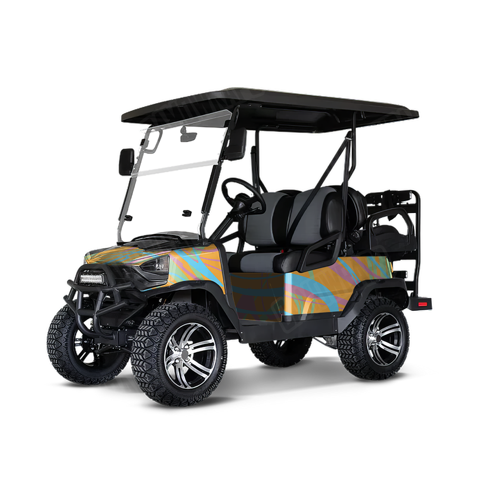 Liquid Smoke Sherbert Golf Cart Wraps