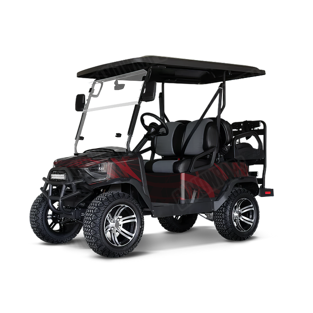 Liquid Smoke Vampire Red Golf Cart Wraps