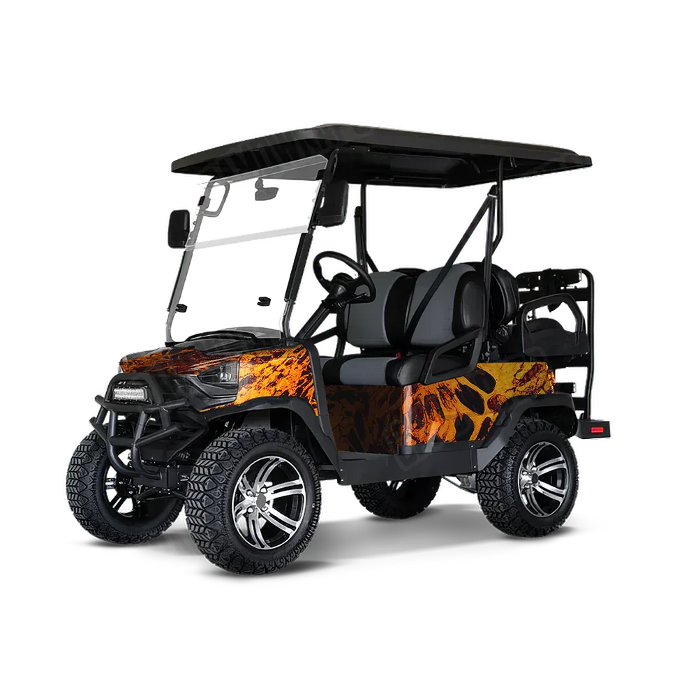 Prym1 Camo Fire Storm Golf Cart Wraps