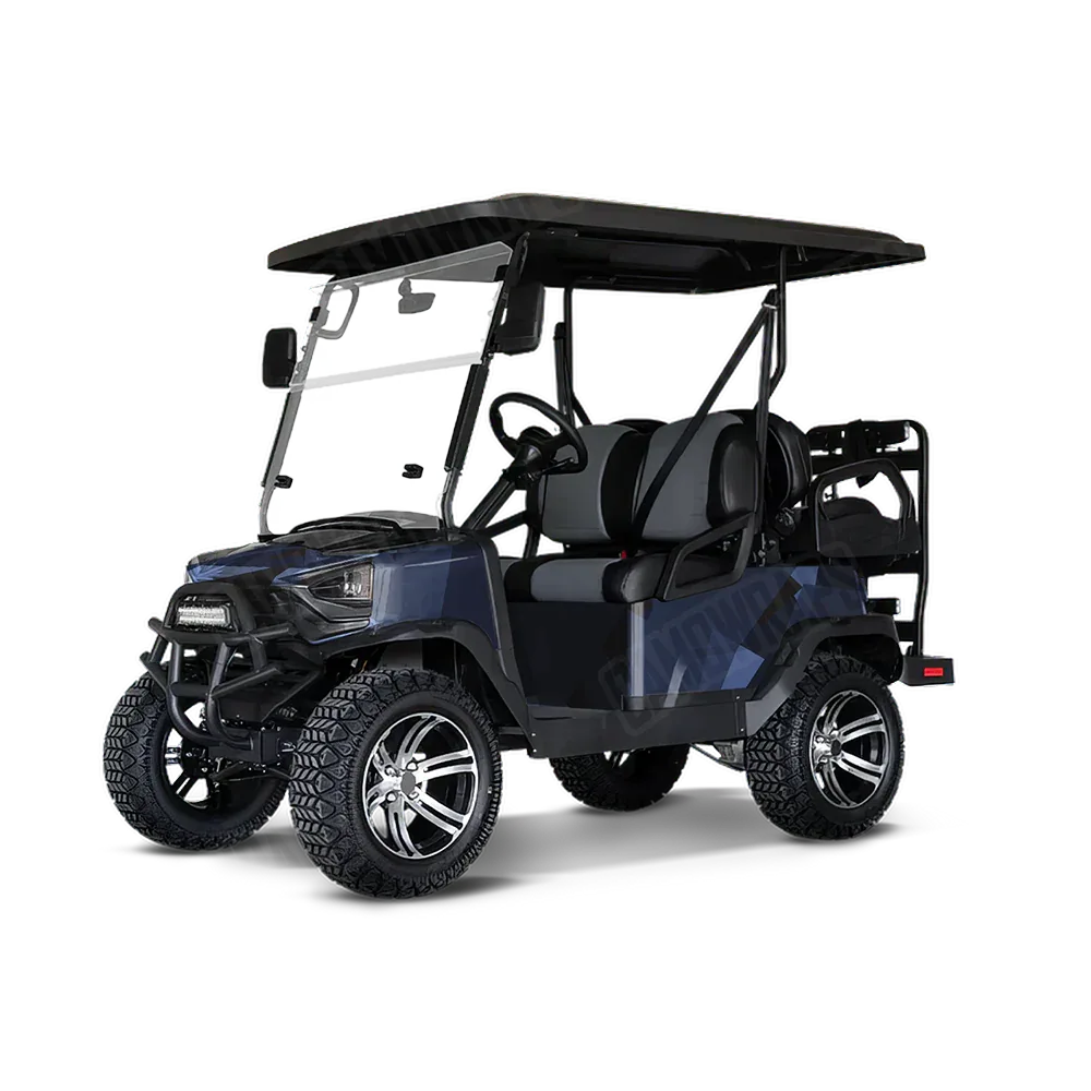 Shattered Blue Midnight Golf Cart Wraps