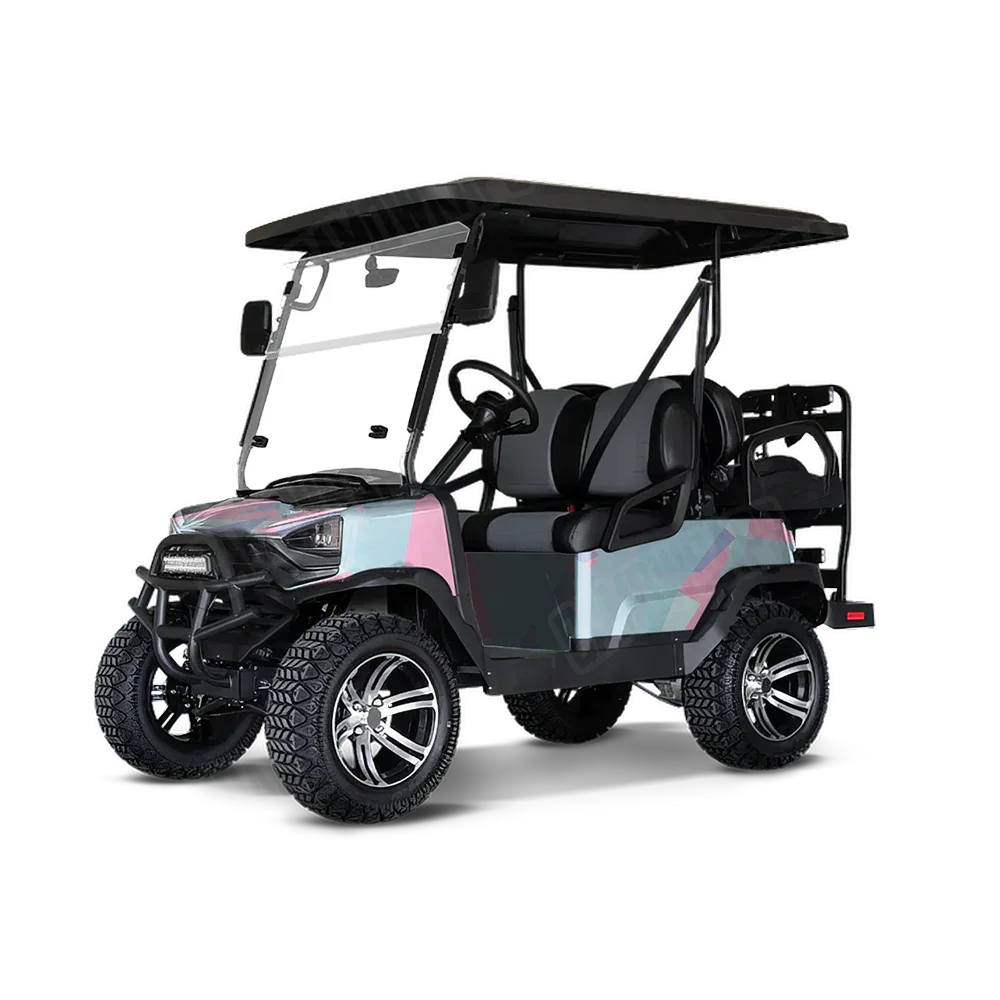 Shattered Cotton Candy Golf Cart Wraps