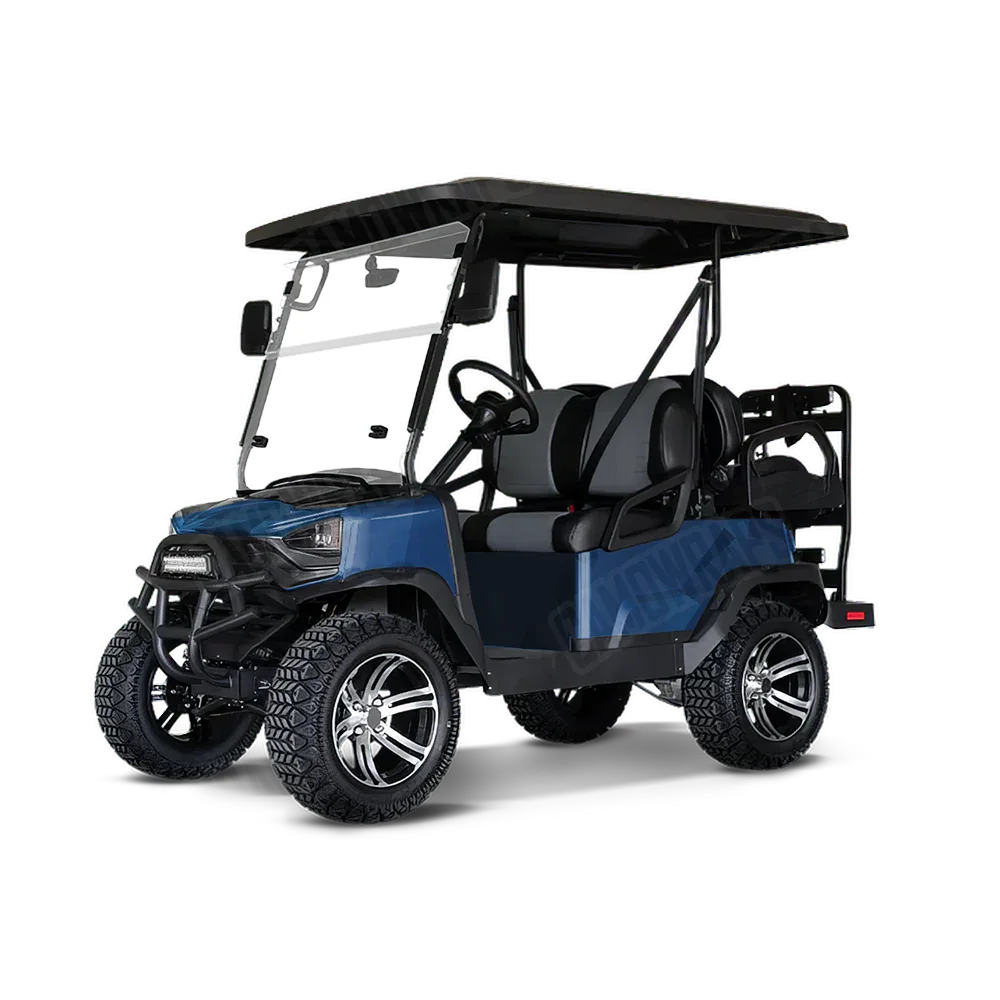 Shattered Elite Blue Golf Cart Wraps