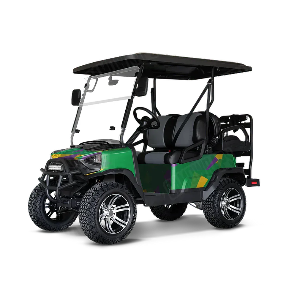 Shattered Mardi Gras Golf Cart Wraps