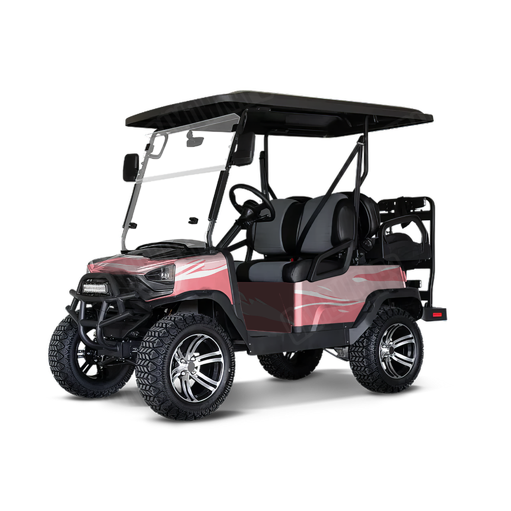 Shredded Pink Golf Cart Wraps