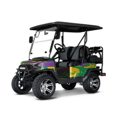 Vietnam Tiger Stripe Mardi Gras Golf Cart Wraps
