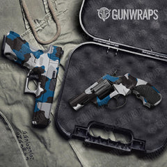 Cumulus Blue Tiger Handgun Gun Skin Vinyl Wraps
