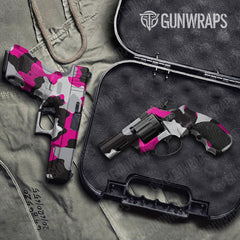 Cumulus Magenta Tiger Handgun Gun Skin Vinyl Wraps