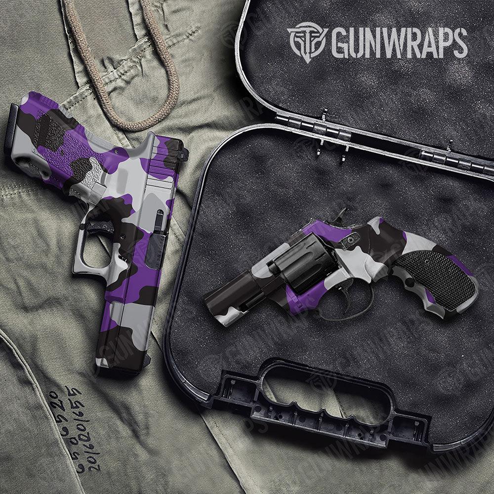 Cumulus Purple Tiger Handgun Gun Skin Vinyl Wraps