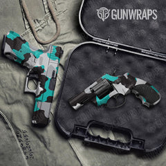 Cumulus Tiffany Blue Tiger Handgun Gun Skin Vinyl Wraps