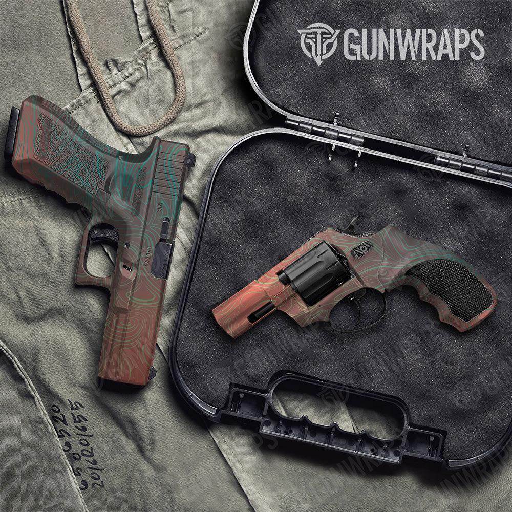 Damascus Fiesta Handgun Gun Skin Vinyl Wraps
