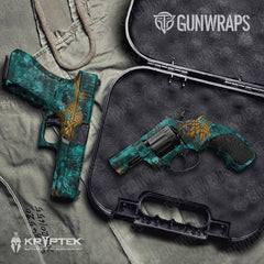 Kryptek Turquoise Handgun Gun Skin Vinyl Wraps