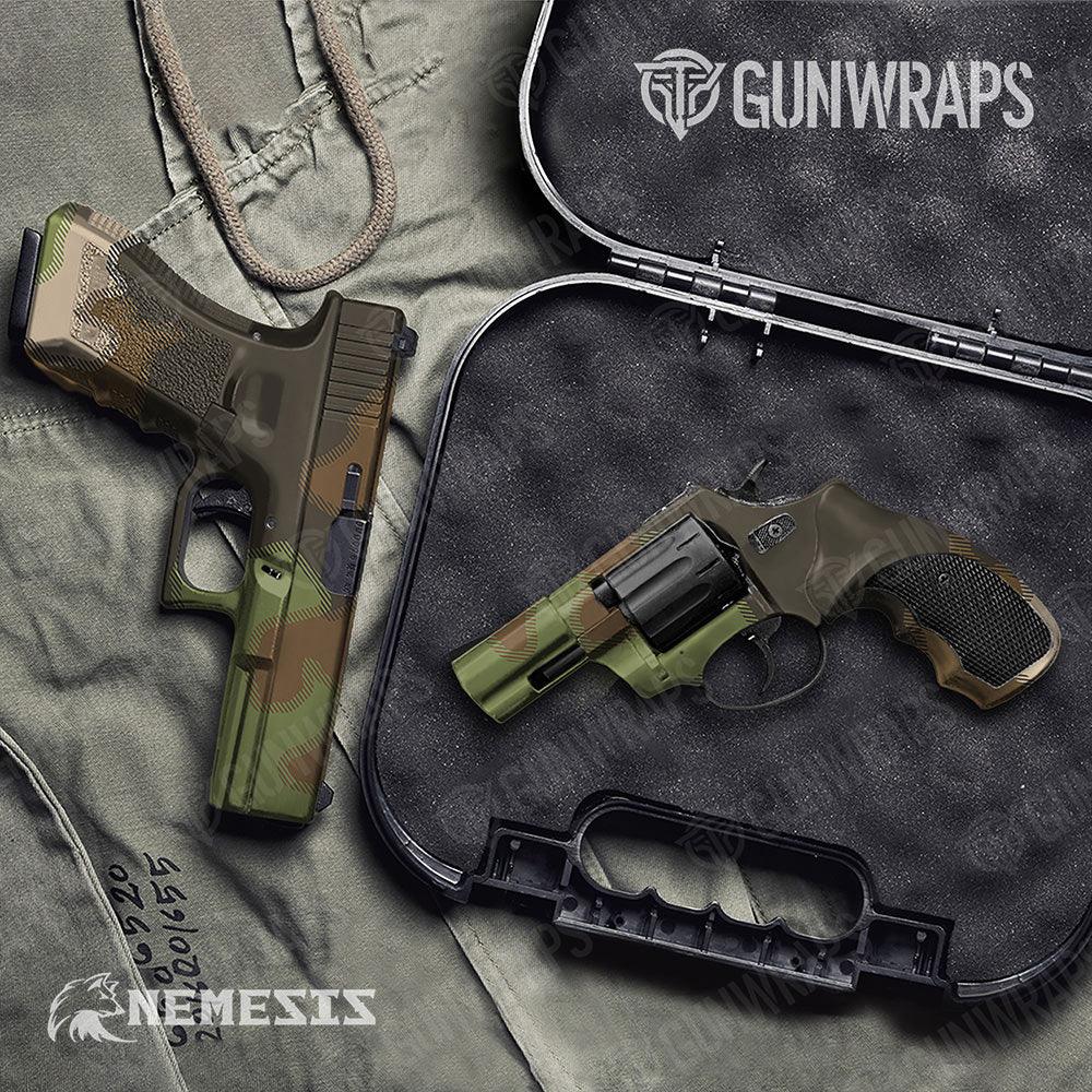 Nemesis Woodlands Wolf Handgun Gun Skin Vinyl Wraps