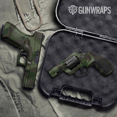 Ragged Army Dark Green Handgun Gun Skin Vinyl Wraps