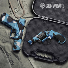 Ragged Baby Blue Handgun Gun Skin Vinyl Wraps