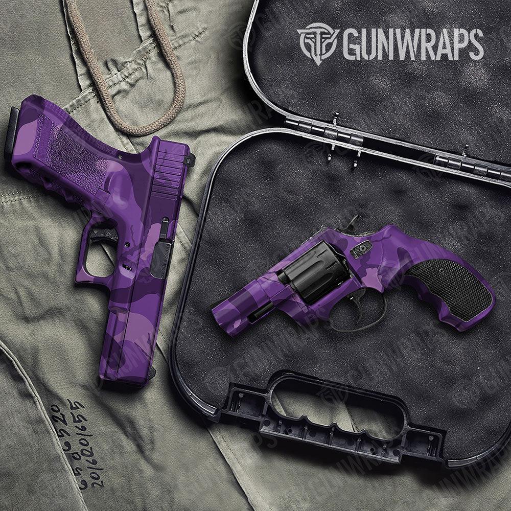 Ragged Elite Purple Handgun Gun Skin Vinyl Wraps