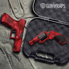 Ragged Elite Red Handgun Gun Skin Vinyl Wraps