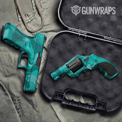 Ragged Elite Tiffany Blue Handgun Gun Skin Vinyl Wraps