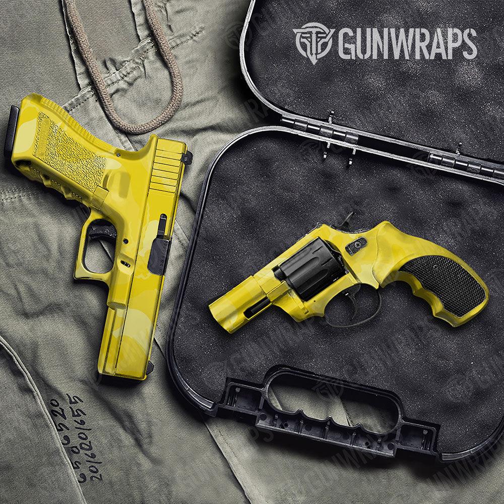 Ragged Elite Yellow Handgun Gun Skin Vinyl Wraps