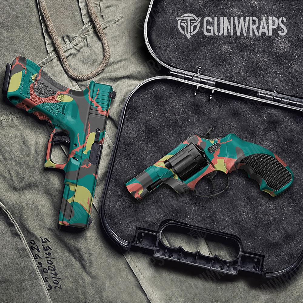 Ragged Fiesta Handgun Gun Skin Vinyl Wraps