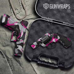 Ragged Magenta Tiger Handgun Gun Skin Vinyl Wraps